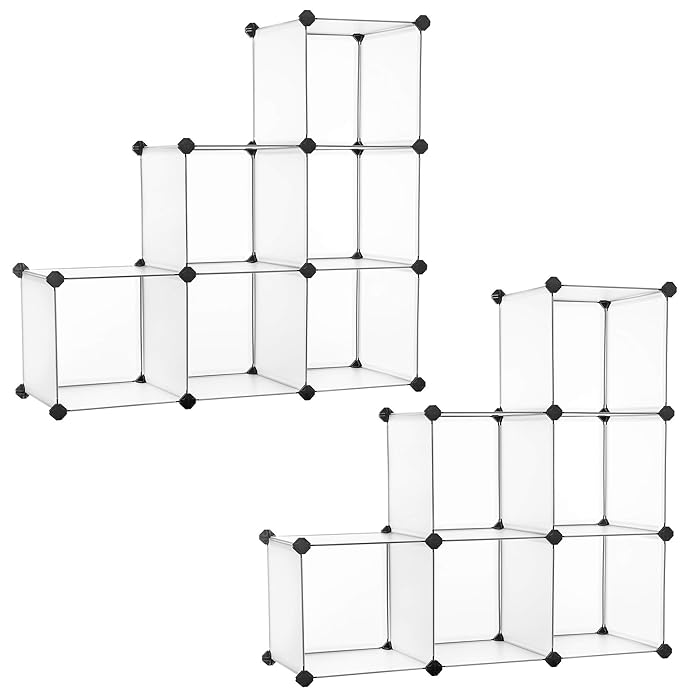 Buy SONGMICS Cube Storage Organizer Set of 2, 6Cube Bookshelf