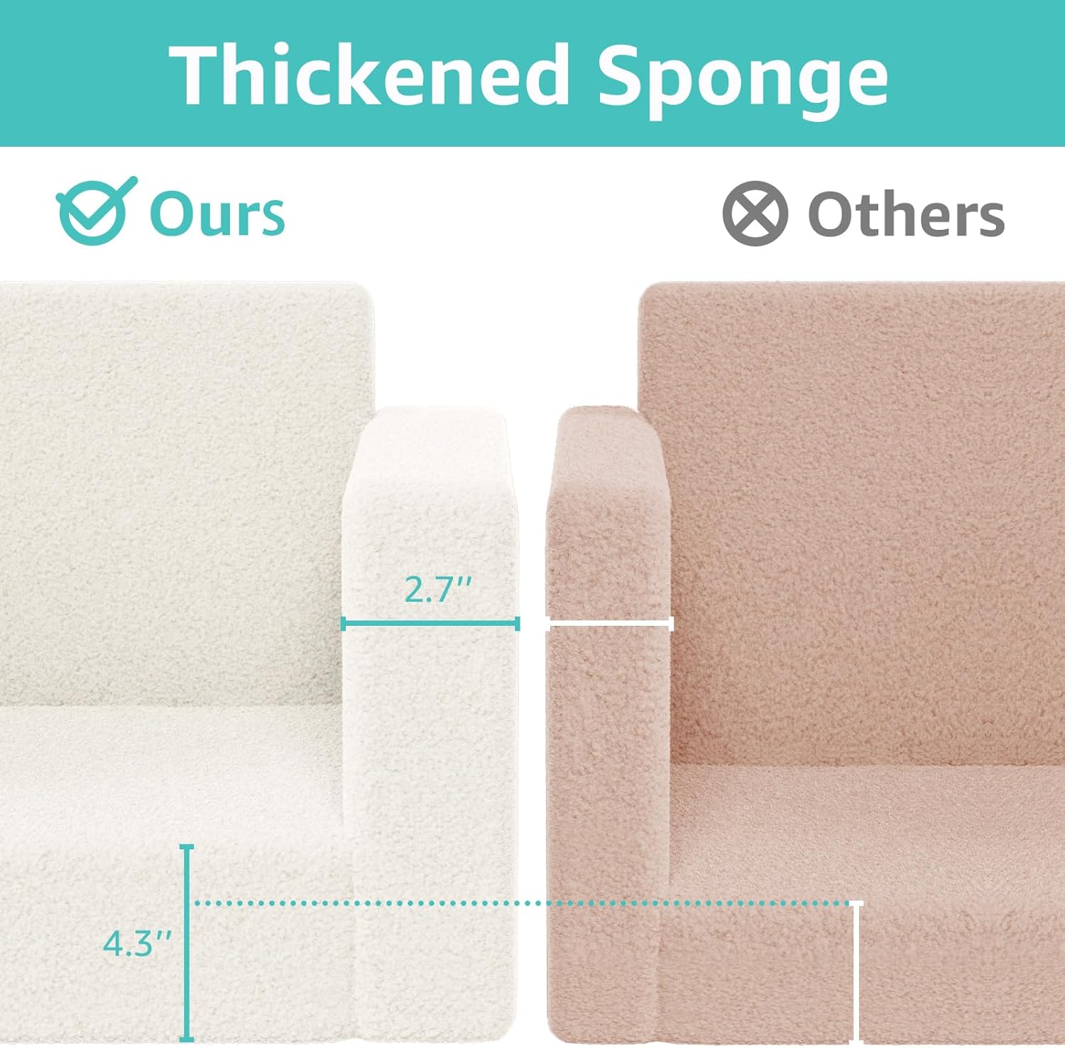 YENING Washable Toddler Couches That Fold Out Kids Couch Bed with Removable Cover Foldable Baby Sofa Chairs Comfy Toddlers 1-3