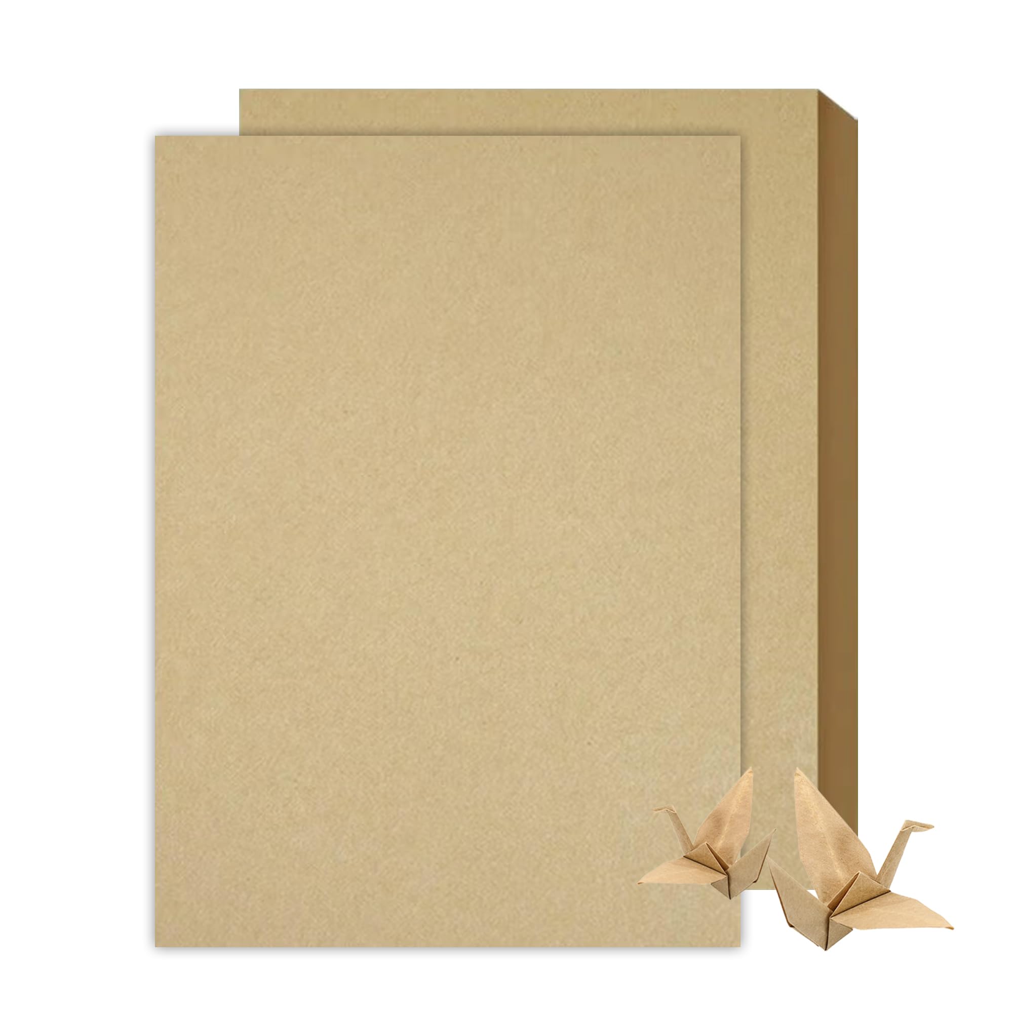 YKUKIZEE 200 Sheets A4 Brown Kraft Paper Card, 160 GSM Thick Brown Card A4 Paper Kraft Cardstock for Printing Writing Drawing Invitation DIY Craft