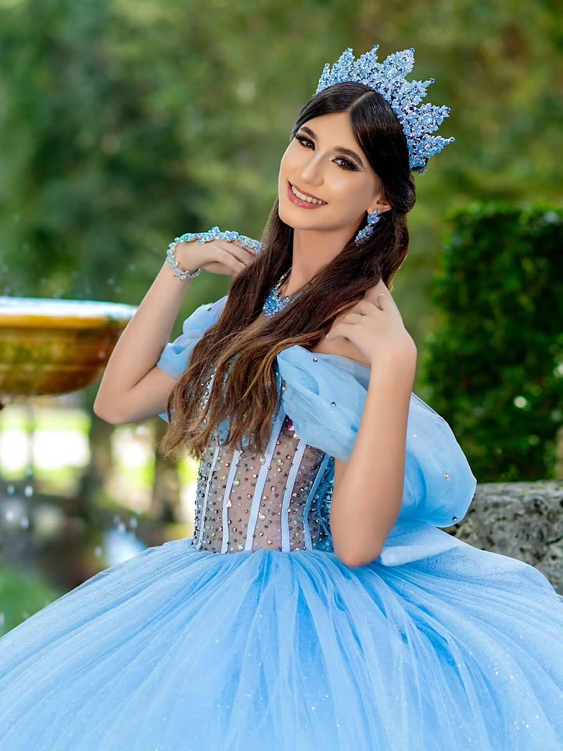 Puff Sleeve Ball Gown Ruffles on the Bottom Quince Dress image 5