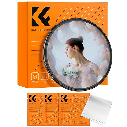 K&F CONCEPT 77mm Kaleidoscope Filter, Special Effects Filter Prism Crystal Glass with Multi Refraction Subjects for Camera Lens
