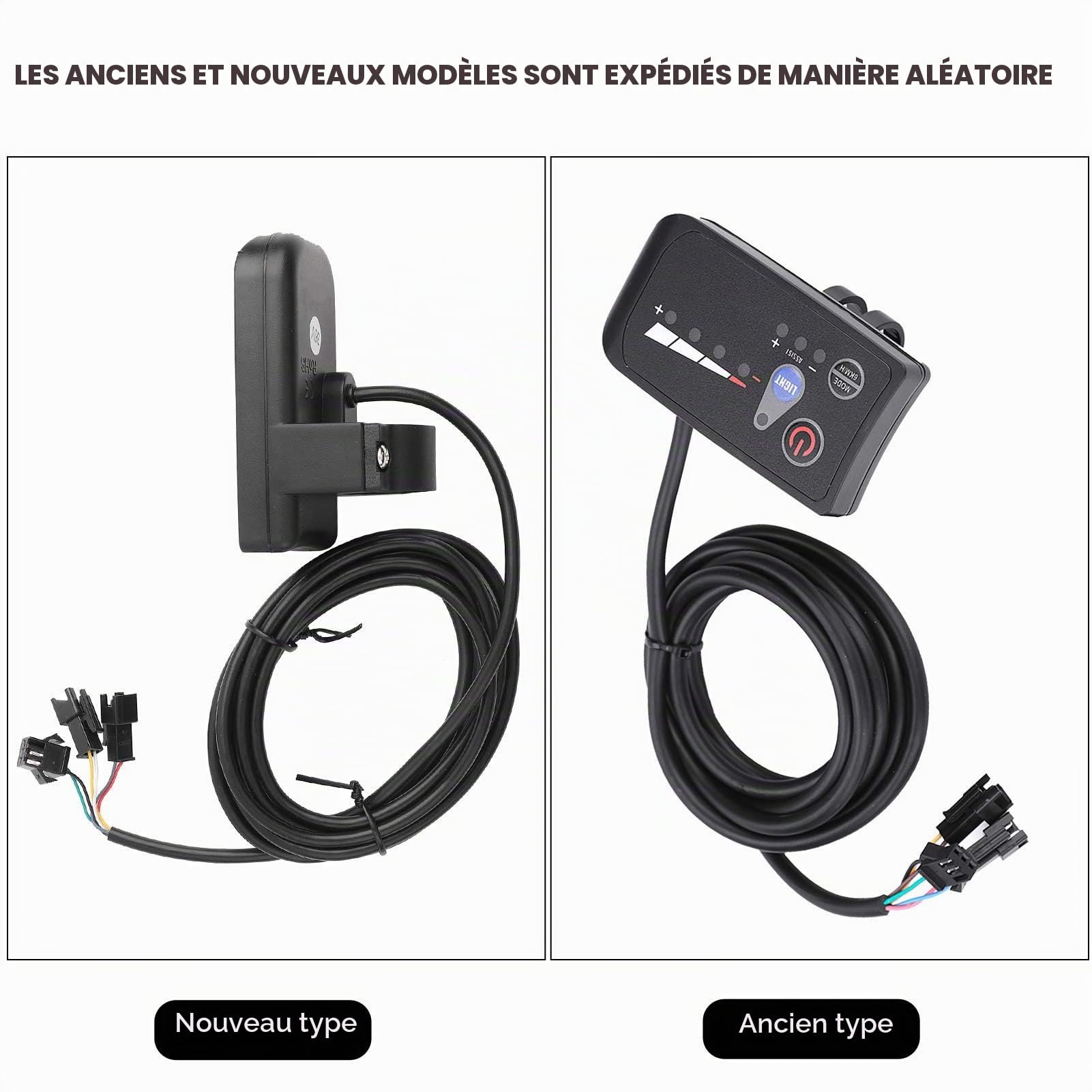 Qii lu Contrôleur sans balais à Moteur 250W/350W 24V 36V 48V Contrôleur électrique sans balais pour Scooter électrique de vélo avec Panneau d'affichage à LED(24V)