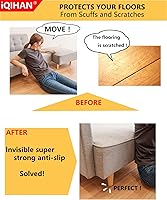 Vista 6 de Almohadillas Antideslizantes para Muebles, 12 PCS Transparentes Sin Deslizamiento Agarraderas para Muebles, Almohadillas Autoadhesivas