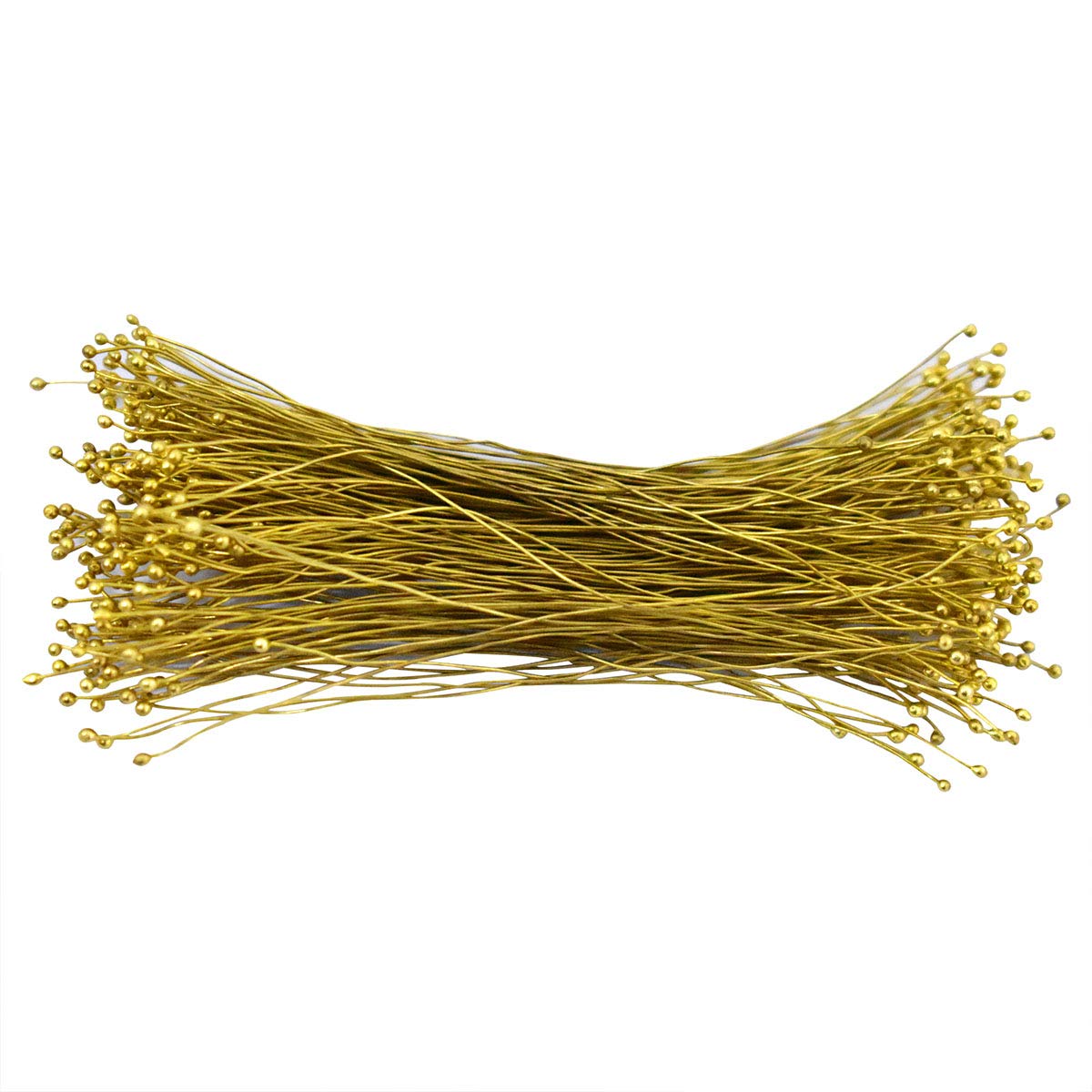 Embroiderymaterial 1MM Thick Double Ball End Head Pins Jewellery Findings for Jewellery Making (Gold, 7.5CM, 250 Pieces)