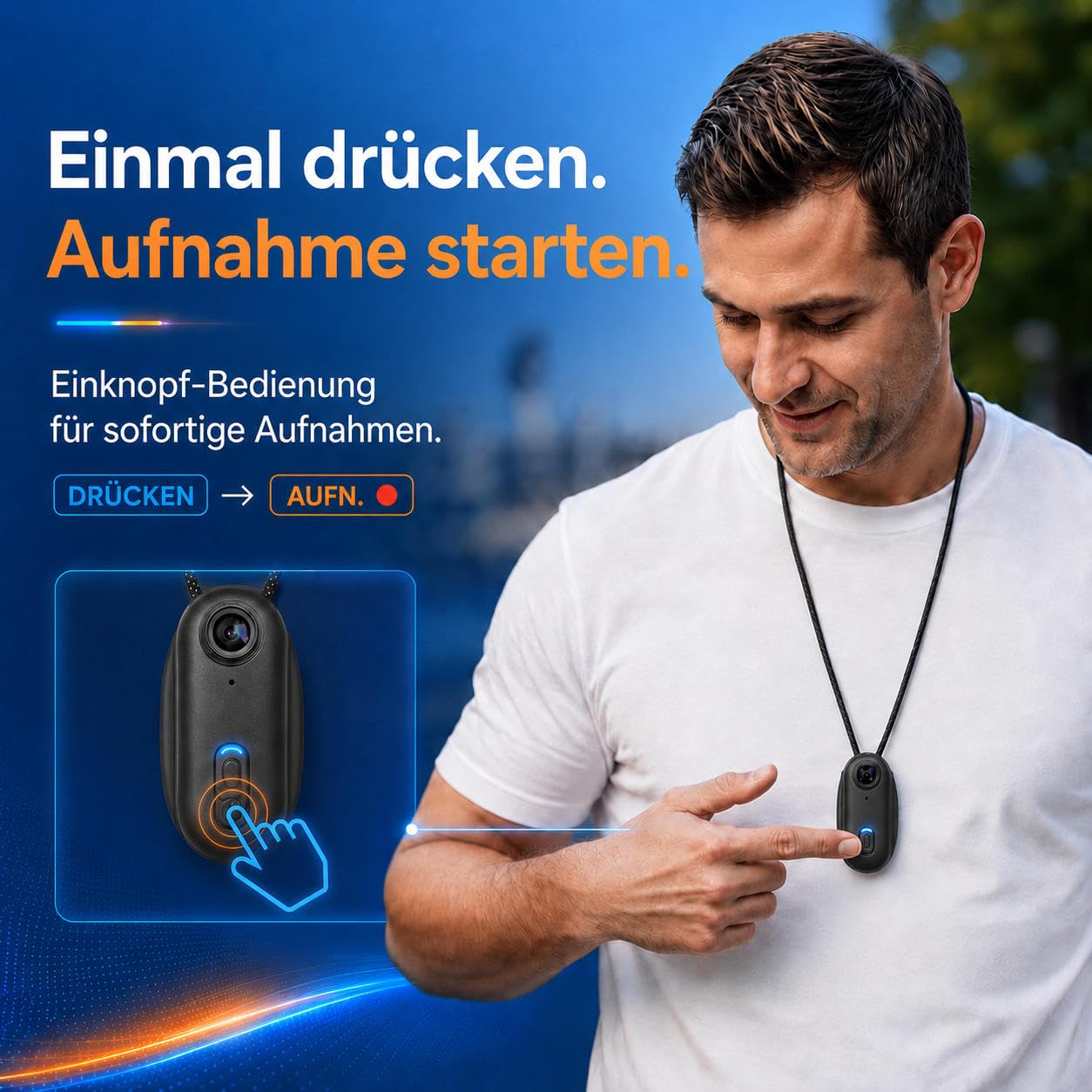 H88 4K Körperkameras mit Audio- und Videoaufnahme, wasserdichte Körperkamera 4K, magnetisch & 360° Clip, 120-min-Akku für Radfahren, Haustierwandern (4K-Pro-64G)