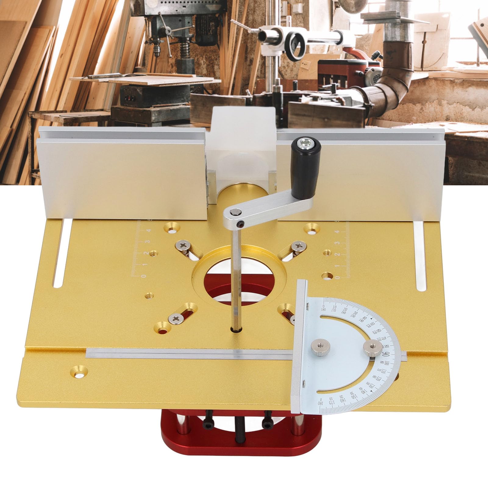Dpofirs Kit de de Enrutador de Elevación Manual Kit de Elevación de Enrutador Duradero y Preciso para Carpintería, Fácil Instalación, para Entusiastas de la Artesanía y Carpinteros Profesionales