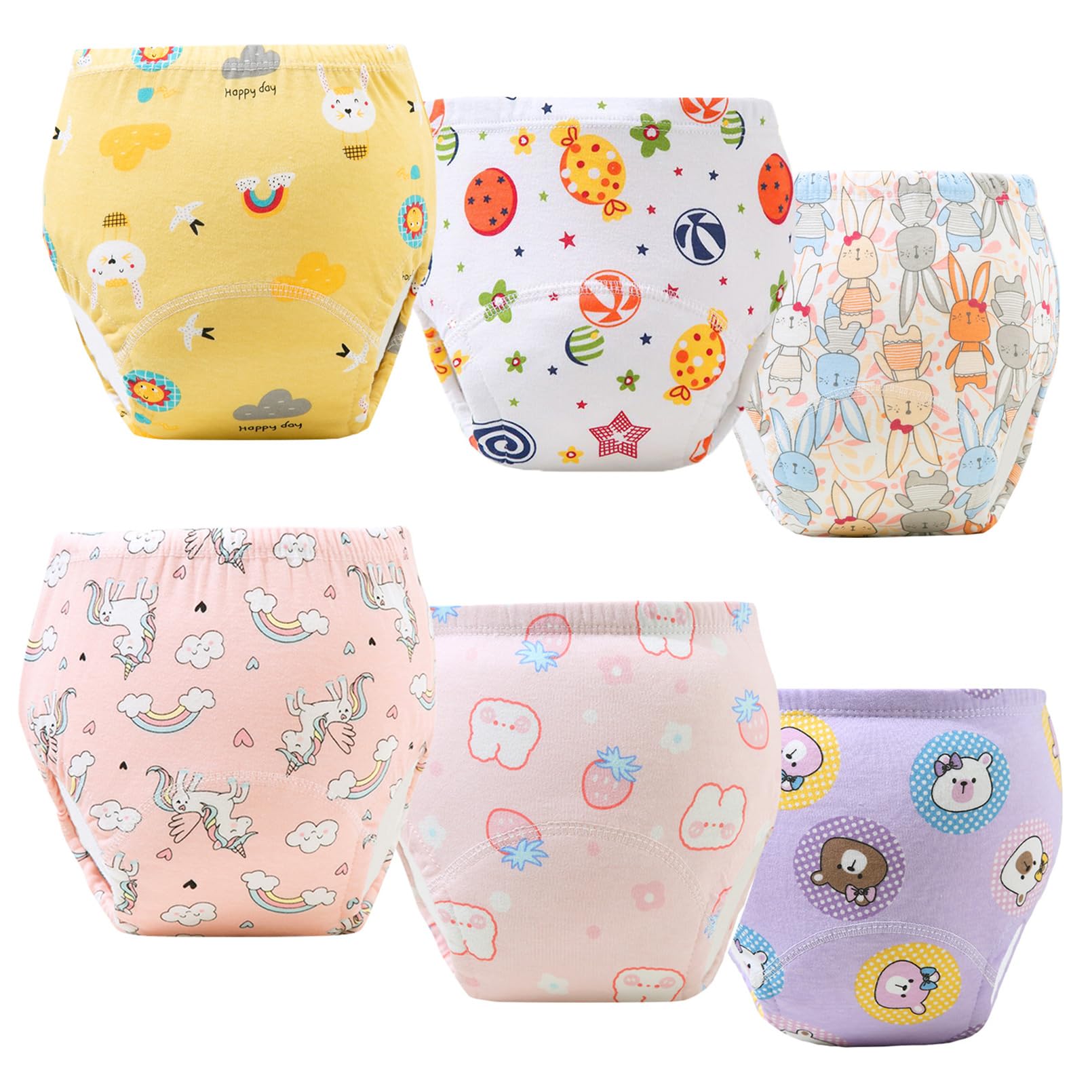 Upairy Potty Training Pants Cotton Absorbent Training Underwear for Toddler Boy and Girls 2T-5T,Soft Absorbent & Leak-Proof with Characters(10PCS,S) — view 8