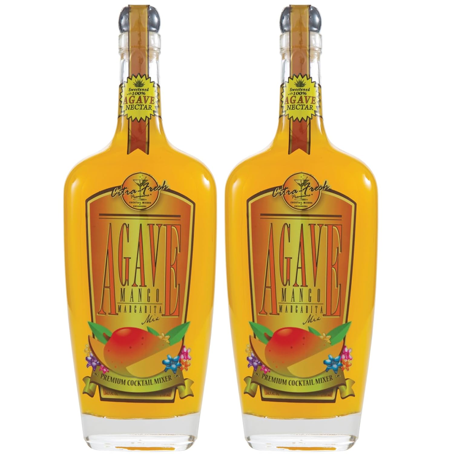 Premium Agave Mango Margarita Mix (2-pack)