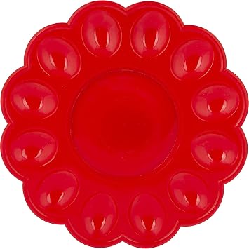 Easter Deviled Egg Plate - Eggs Serving Tray - Large Plastic Boiled Egg Platter - Disposable Eggs Server - 9.44