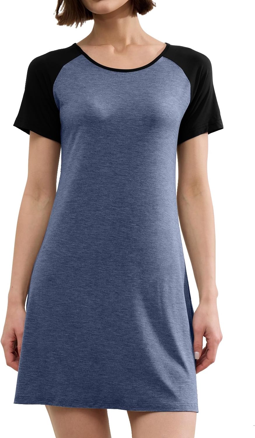 BAMBOO COOL Nightgowns for Women Sleepshirts Cute Short Sleeve Dress Pajamas Women's Soft Sleepwear