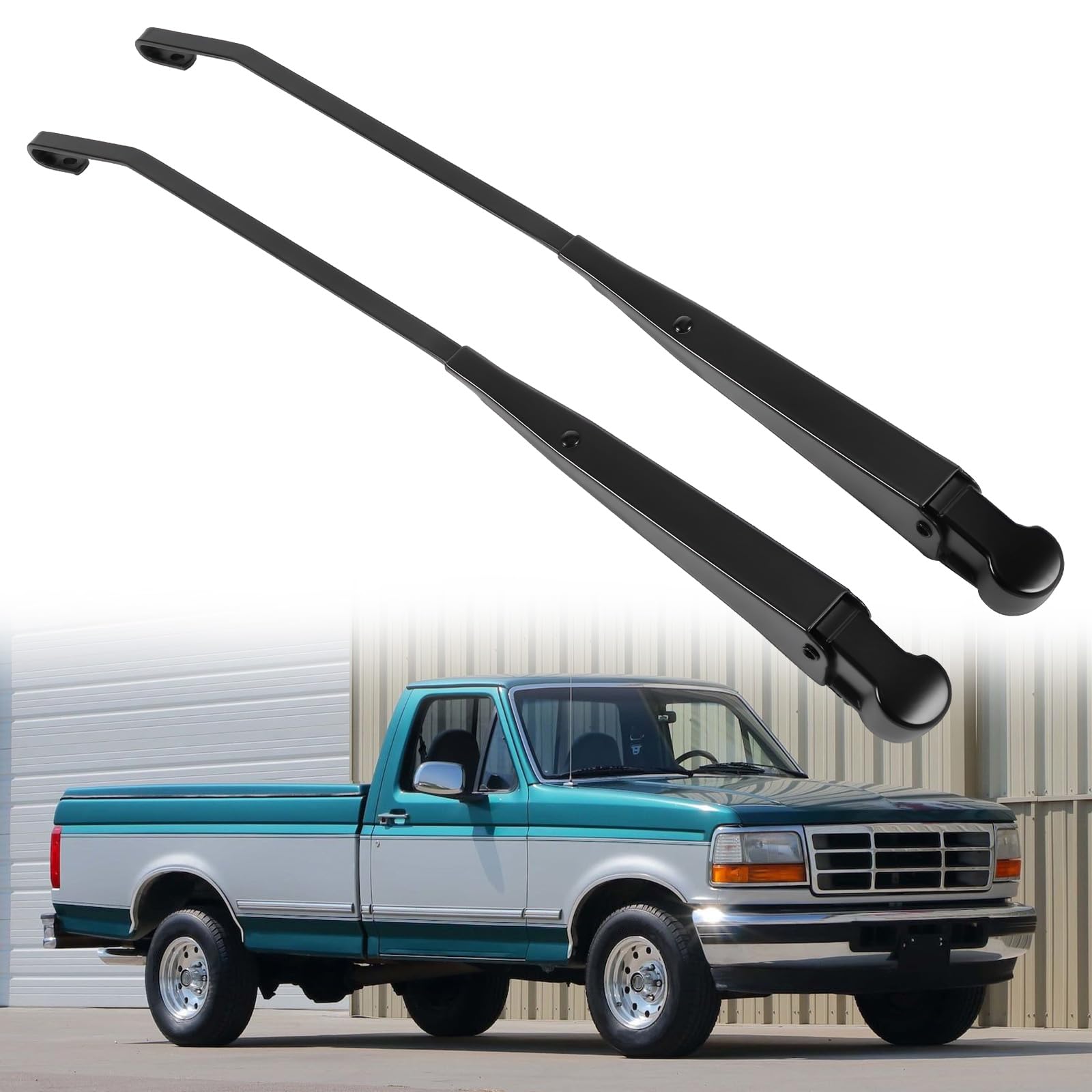 1 Pair Windshield Wiper Arm Fit for Ford F-150 F-250 Bronco 1991-1996, for F-350 F-Super Duty 1991-1997 - Replace 42631 F1TZ17526AA F4TZ17526A with One Year Quality Assurance