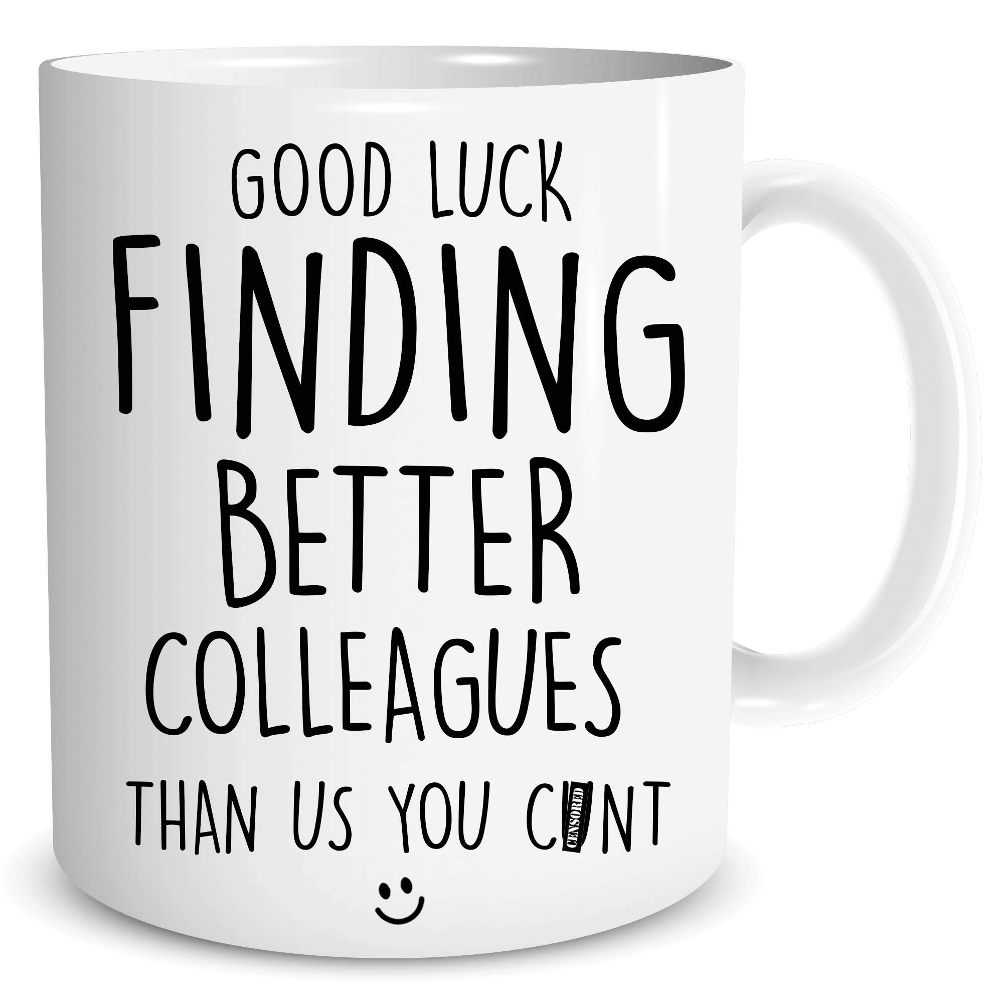 Peachy Antics White New Job Mug Rude-Cunt Leaving Present Gift Good Luck Colleague Banter Wsdmug1627