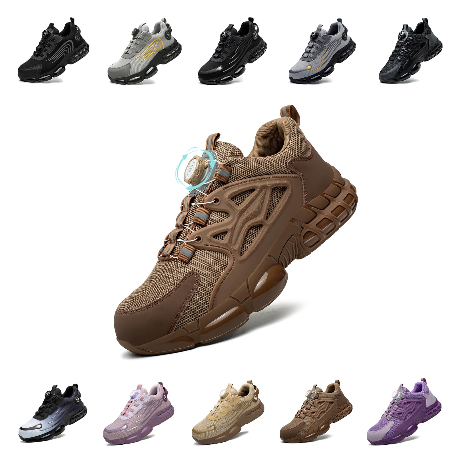 Scarpe Antinfortunistiche Uomo Donna Scarpe da Lavoro Traspiranti Leggere Comode con Punta in Acciaio 36-46 EU