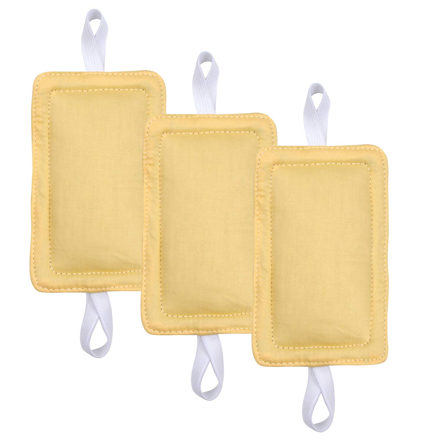 Icobuty Yellow Door Silencer Door Jammer Door Closer Cushion Nursery Door Silencer Door Latch Cover 3 Pack For Noise Reducing Quiet Doors Baby Toddler Safety 3.25 X 5.5 Inch (Yellow)
