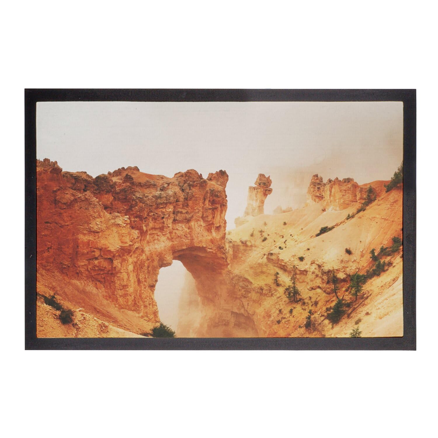 Paillasson Canyon Arche dans la Brume au motif de paysage naturel 60x40cm