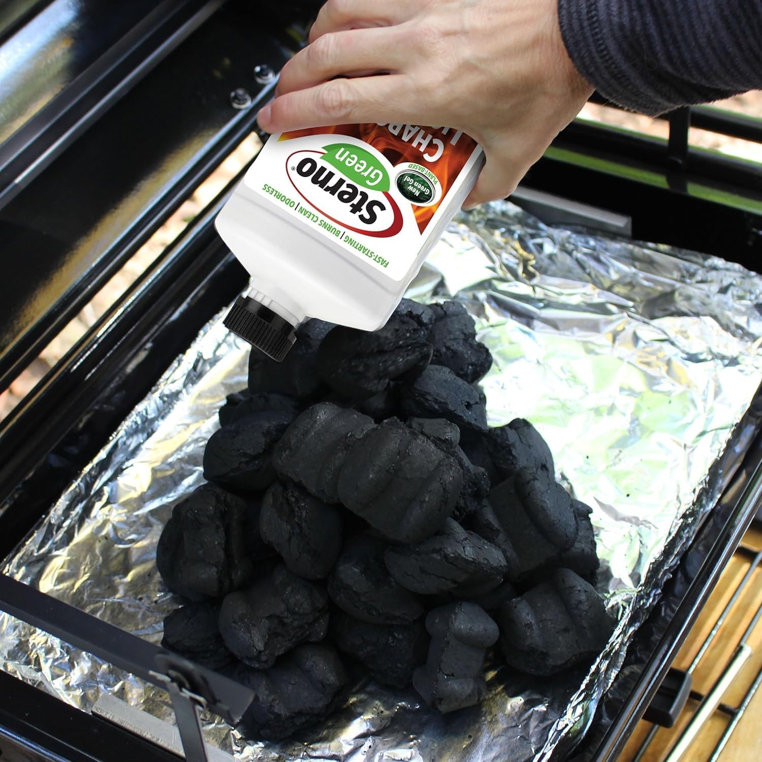 Sterno Fire Starter Fuel Gel - Charcoal Lighter Fluid - Concentrated Ethanol Fuel for BBQ or Fireplace - All-Weather Burner for Outdoor Use - 22 Oz Each, Pack of 6 Bottles