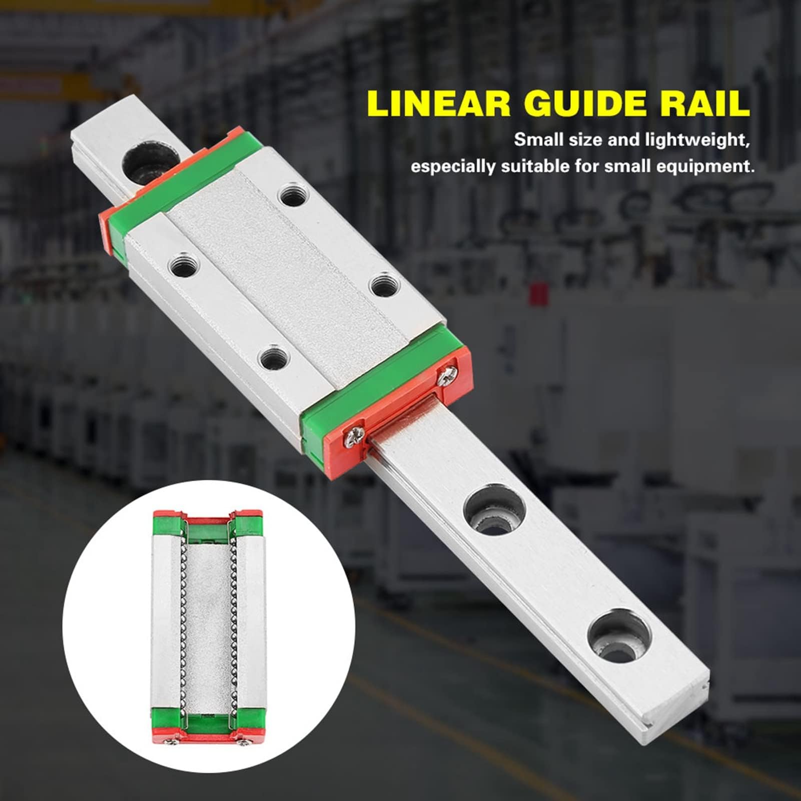 100mm MGN9H Miniature Bearing Steel Linear Motion Rail 9mm Width + Slide Block Linear Rail for Automatic Equipment, Precision Measuring Equipment — Amazon image 4