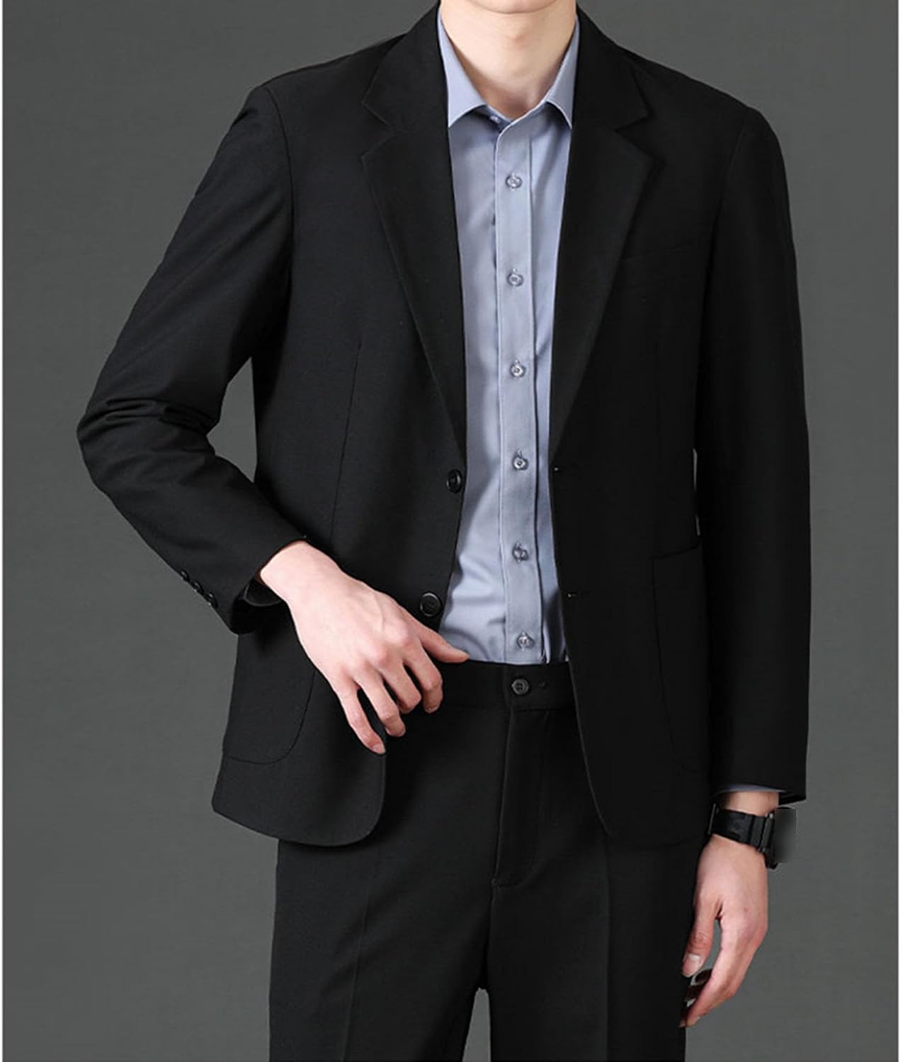 Mens Classic Formal Suit Jacket Vintage Casual Loose Sport Dress Coats Fashion Suit Jacket for Wedding Prom