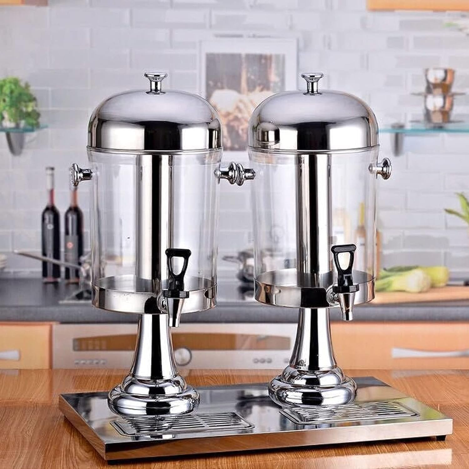 Dozownik Do Napojów, Dozownik Do Napojów, Najwyższej Jakości, Komercyjny Automat Do Soków Ze Stali Nierdzewnej Z Kranem - Dozownik Do Napojów 16 L/24 L Do Restauracji, Hoteli I Barów, Trzy Głowice