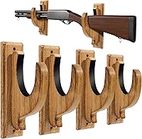 Vista 1 de Soporte de pared para pistolas, paquete de 4 estantes para pistolas de pared, ganchos de escopeta de pared, soportes de pared para pistolas