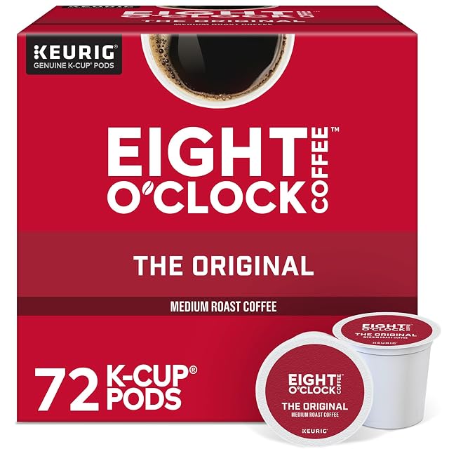 Eight OClock Coffee The Original Single-Serve Keurig K-Cup Pods Medium Roast Coffee Pods 72 Count