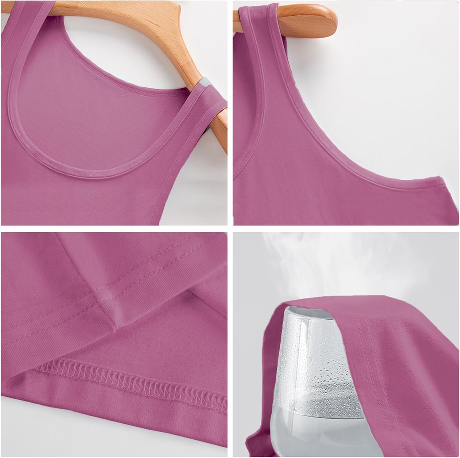 COLORFULLEAF Men's Bamboo Rayon Undershirts Tank Tops Men Crew Neck Stretchy Tank Shirts Pack(1 or 3) - Image 7