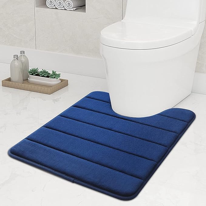 smiry NonSlip Toilet Mat, Extra Soft UShape Pedestal Mat for Toilet