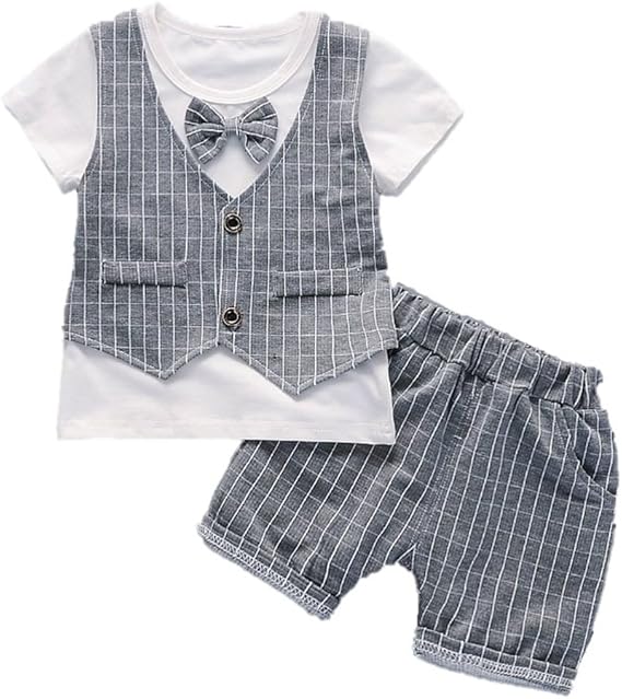 Amazon Co Jp Lionex 男の子フォーマル キッズ 子供服 ボーイズ Tシャツ 半袖 上下セットアップ ベビー服 80 90 100 110 四サイズ 服 ファッション小物