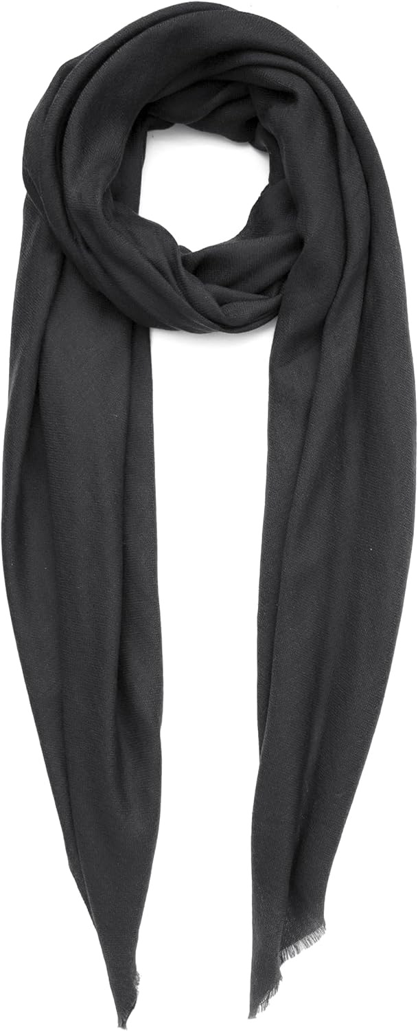 Cashmere Scarf Made in Kashmir (Gift Pack) Merino Wool Silk Cashmere Large Superfine Pashmina Unisex