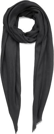 Cashmere scarf Made in Kashmir India gift box Smart Merino Wool Silk Cashmere Blend Extremely Soft Long Scarf Women Men Pashmina Fall Winter Charcoal