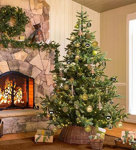 Miniatura 5 de 30 adornos de bola de Navidad de 2.36 pulgadas, no se astillan, decoración de árbol de Navidad dorada, bolas de árbol de Navidad, adornos de