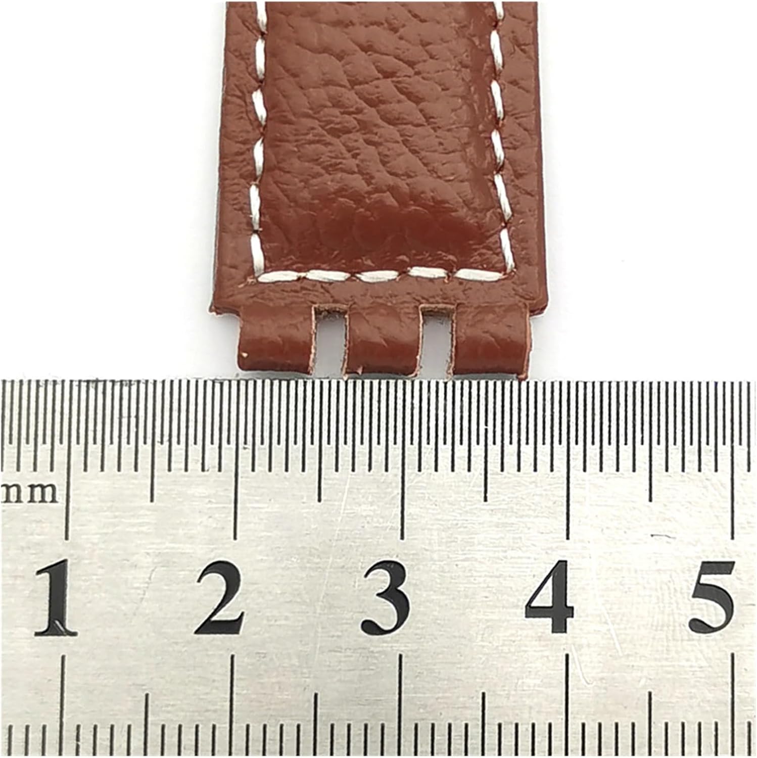 [コウメン] MENGKEG 17 ミリメートル革ストラップ牛革ライチ革時計バンド男性女性交換ブレスレットアクセサリーバンド金属バッ