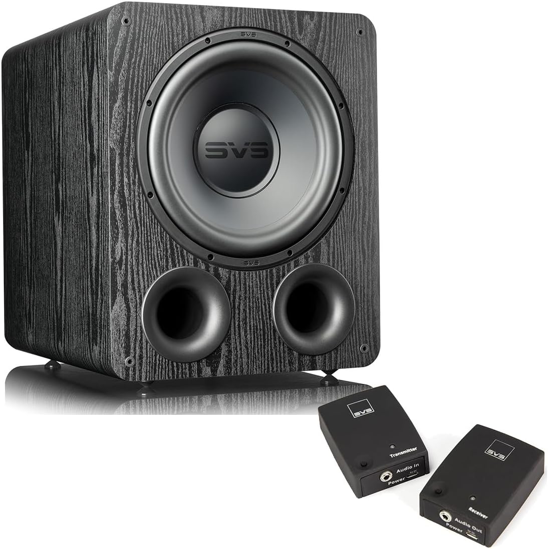 SVS PB-1000 Pro 10 Inch Ported Subwoofer with SoundPath Wireless Audio Adapter (Premium Black Ash)