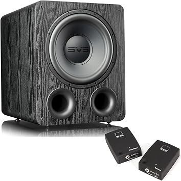 SVS PB-1000 Pro 12 Inch Ported Subwoofer with SoundPath Wireless Audio Adapter Premium Black Ash