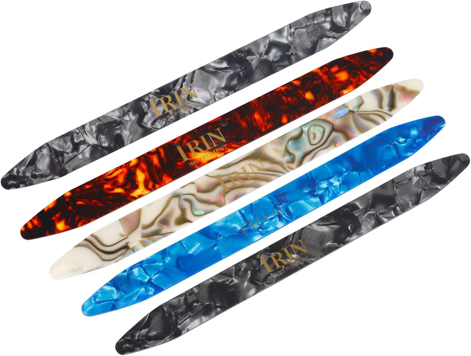 Pepisky 5pcs Celluloid Picks Plectrum Oud Risha Pick for Yueqin Lute Liu-chin Oud String Musical Instrument