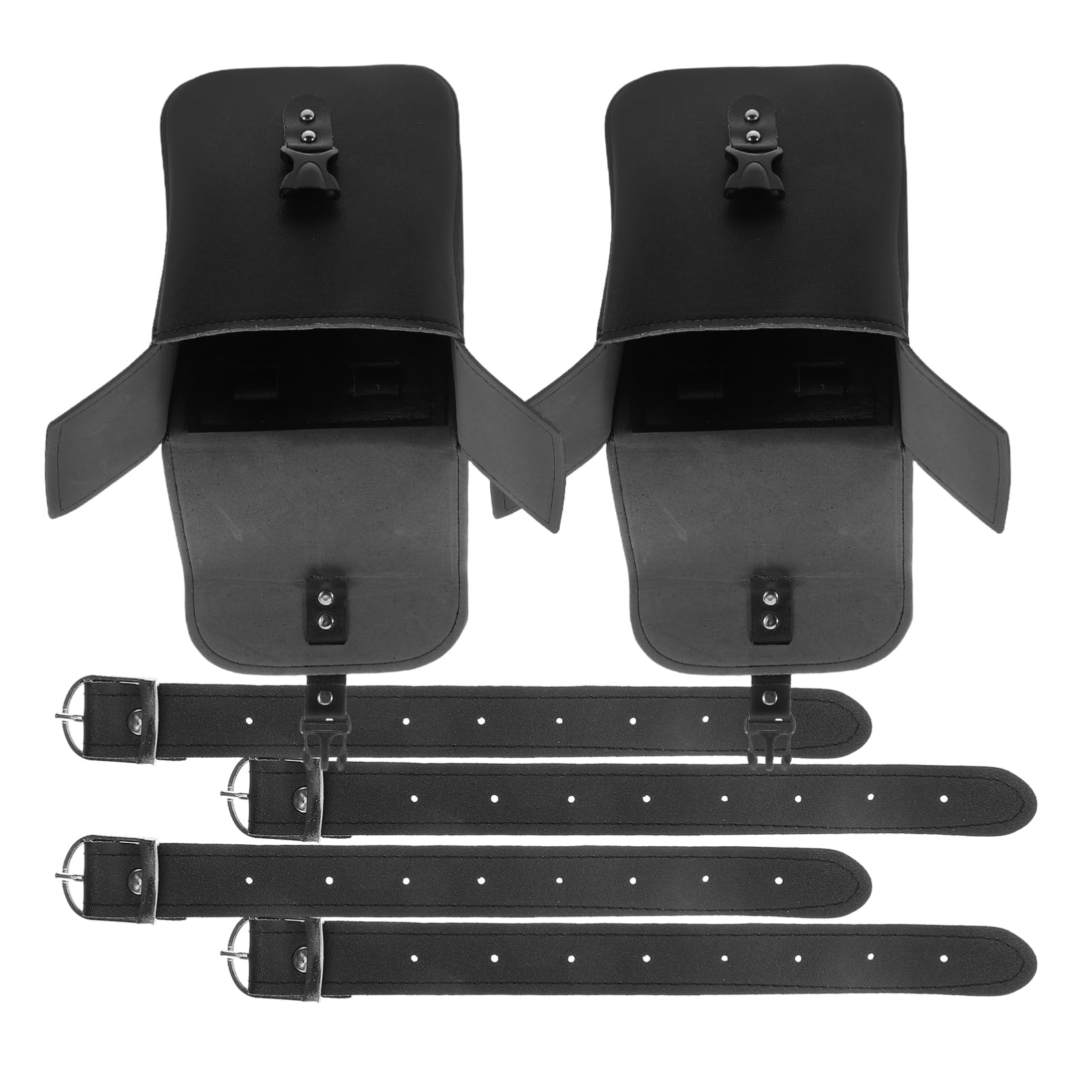 Pochette à outils de fourche PU POPETPOP 2 pièces de rangement guidon