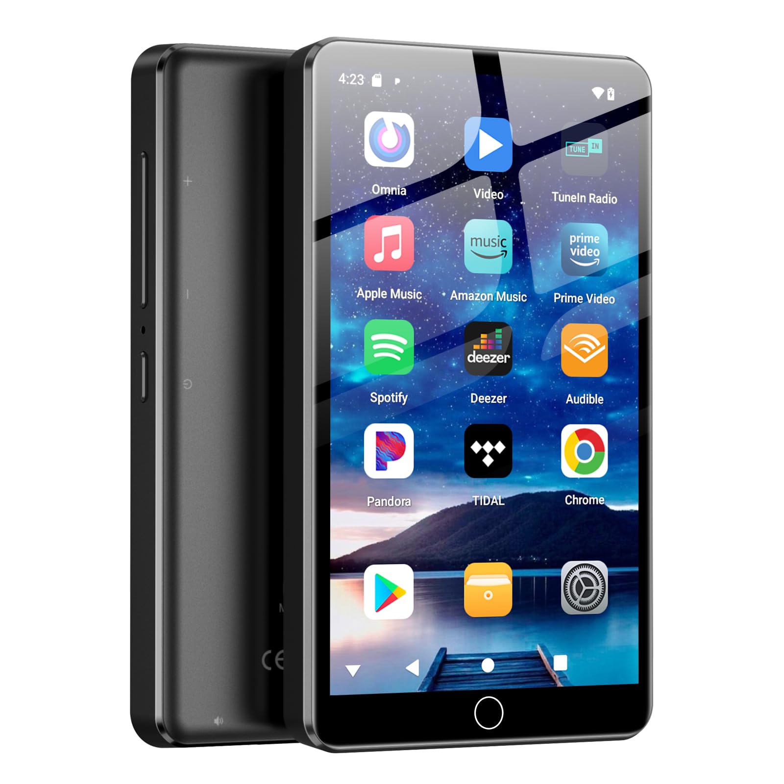 144GB MP3 Player with Bluetooth and WiFi, Android 13 OS MP3 & MP4 Players with 4" Touchscreen and Speaker, Spotify Music Players with Pandora, Audible, Amazon Music, Play Store