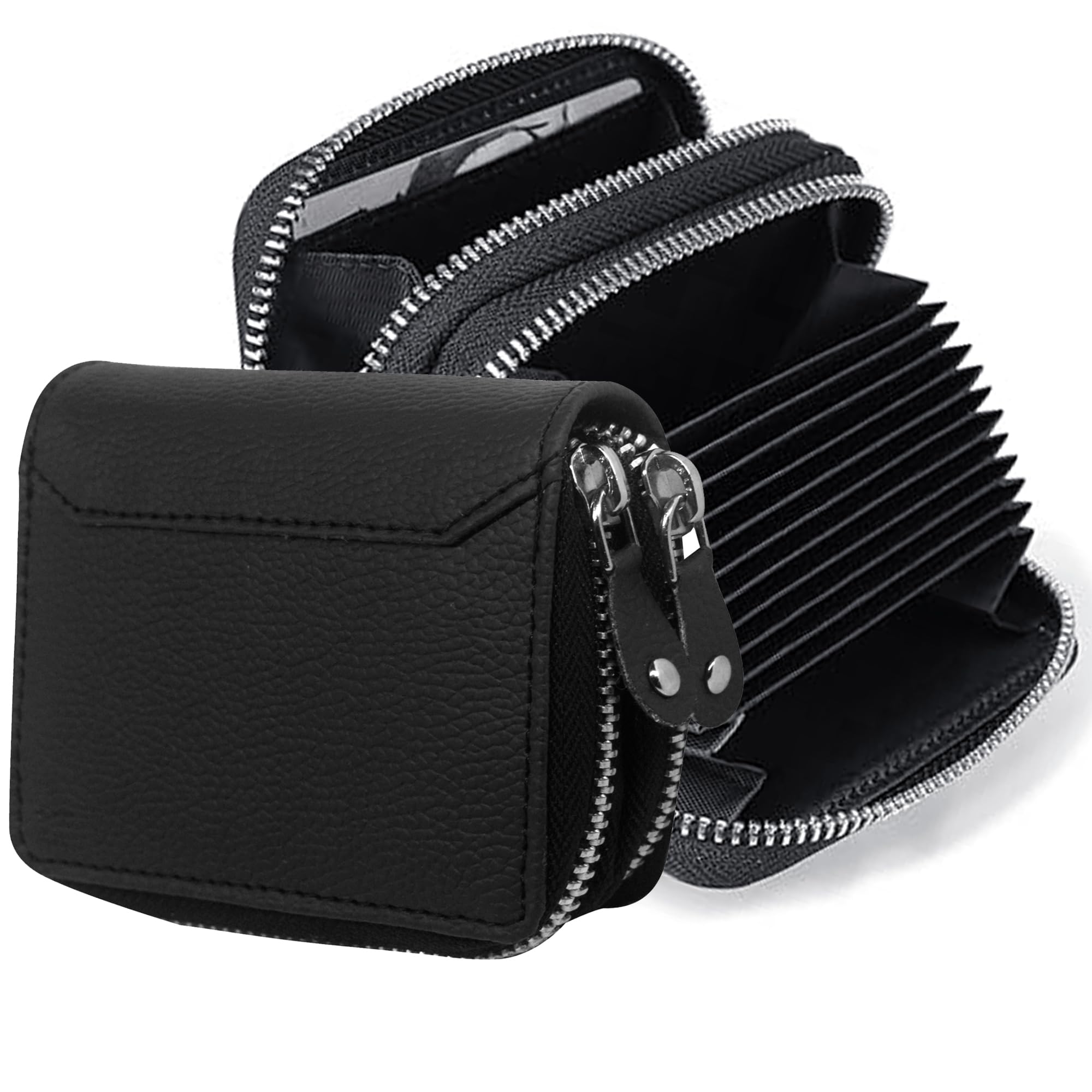 PU Leaher Clutches/Women's Wallets/Card Holder for Women,Credit Card Holder Wallet for Women & Girl's(NMB/202306755-Black)-image-11