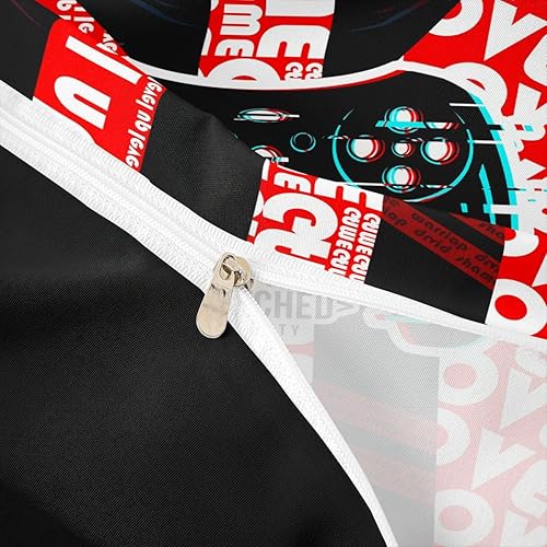 Miniatura 6 de Juego de funda de edredón con estampado de videojuegos para niños y adolescentes, diseño de controlador de videojuegos, juego de ropa de cama