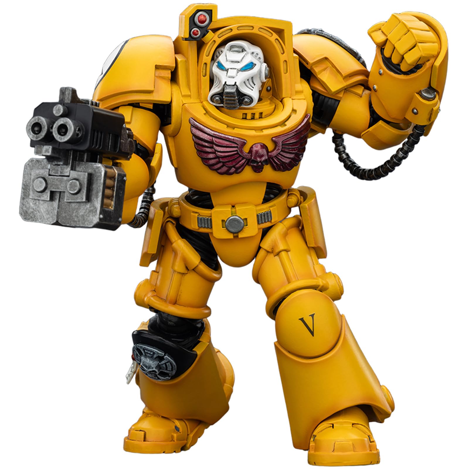JOYTOY Warhammer 40k Imperial Fists Terminator 2 with Power Fist and Storm Bolter 1/18 Action Figure Collect And Display Model