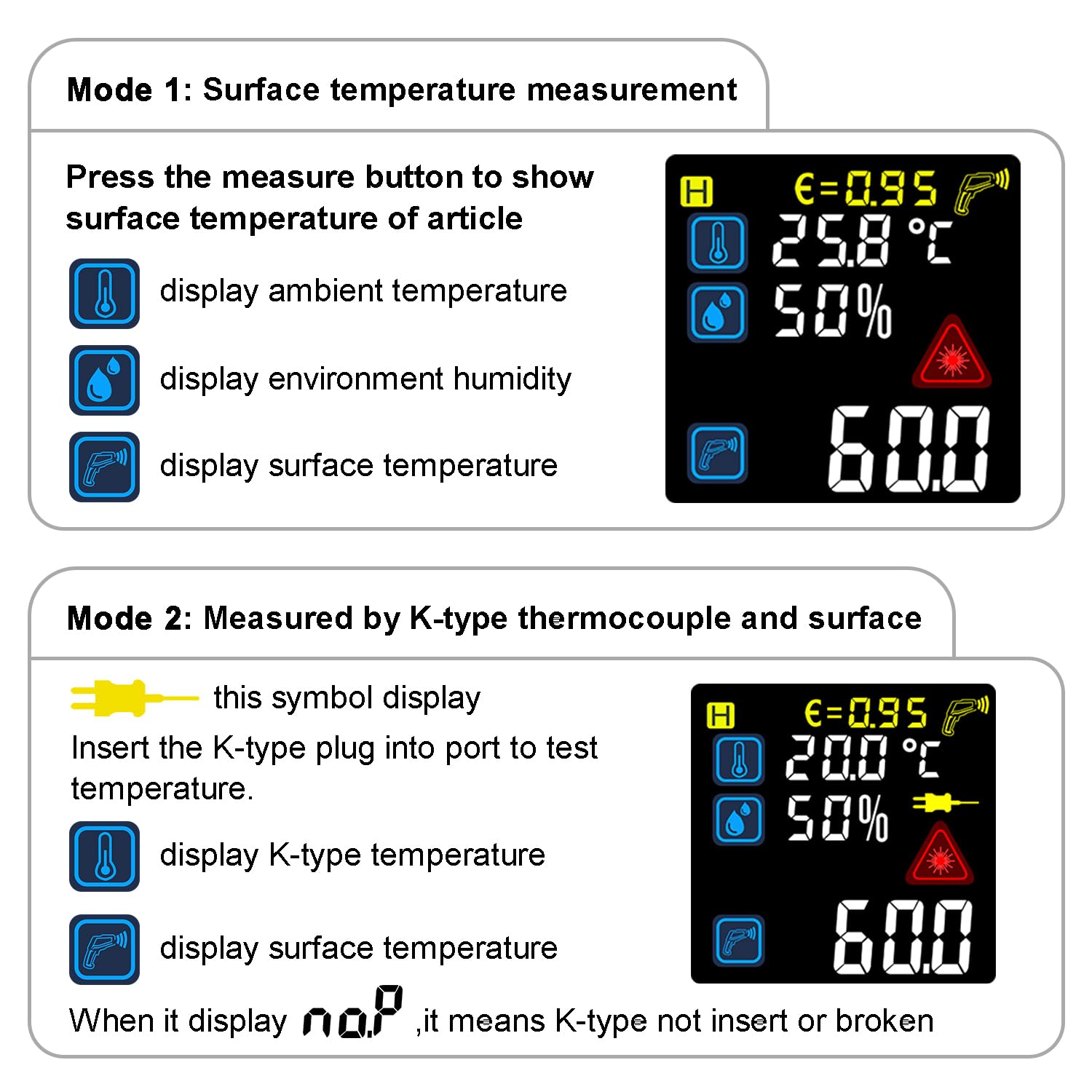 Ketotek Infrared Thermometer - Non-Contact Temp Gun -5