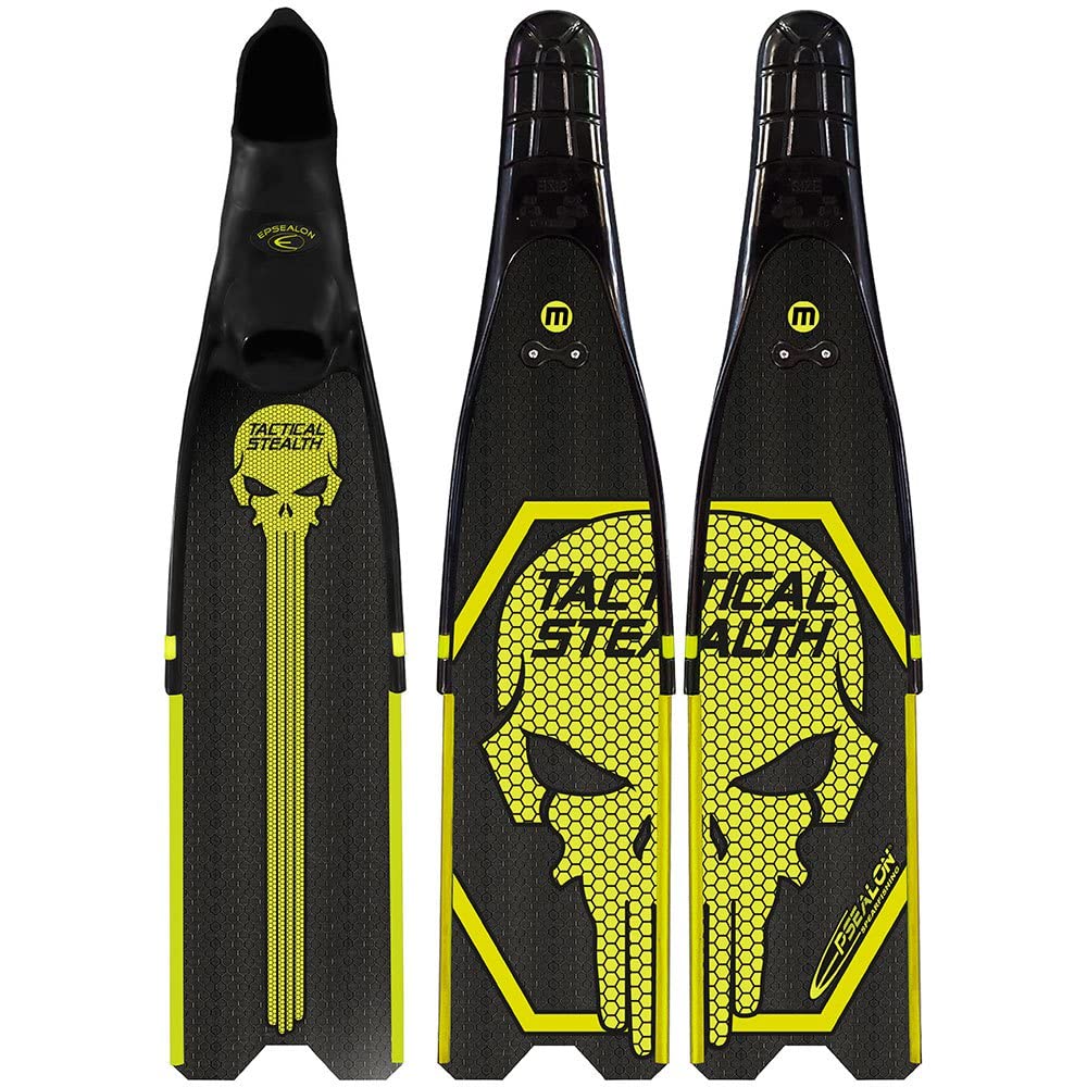 EPSEALON - Aletas Tactical Stealth - Dureza suave - 100% carbono calidad "Mitsubishi Chemical Carbon Fiber & Composites"