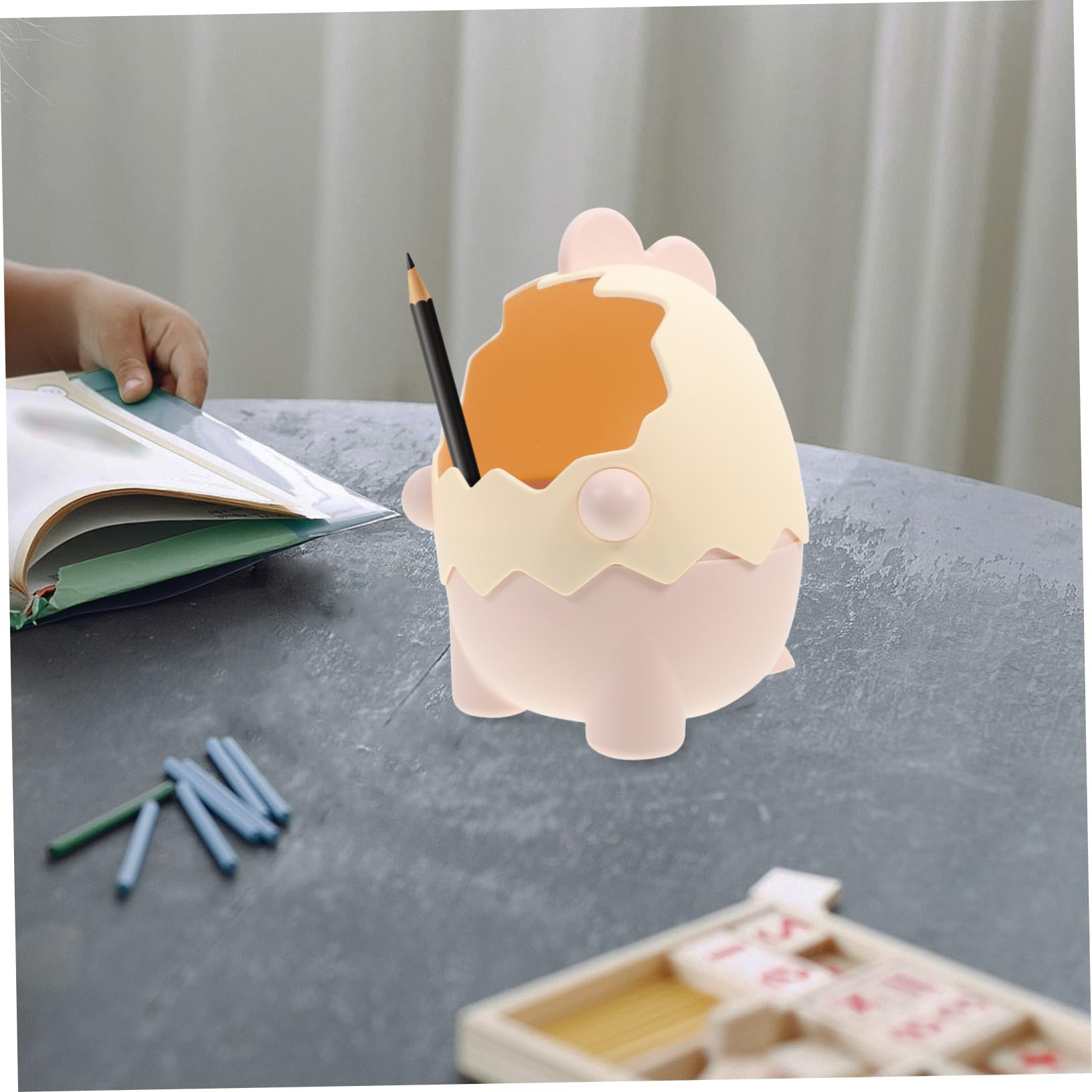 SHINEOFI 5 Piezas De Soporte Para Con Cáscara De De Estuche Para Lápices Con Forma De De Organizador De Lápices Para Escritorio Organizador