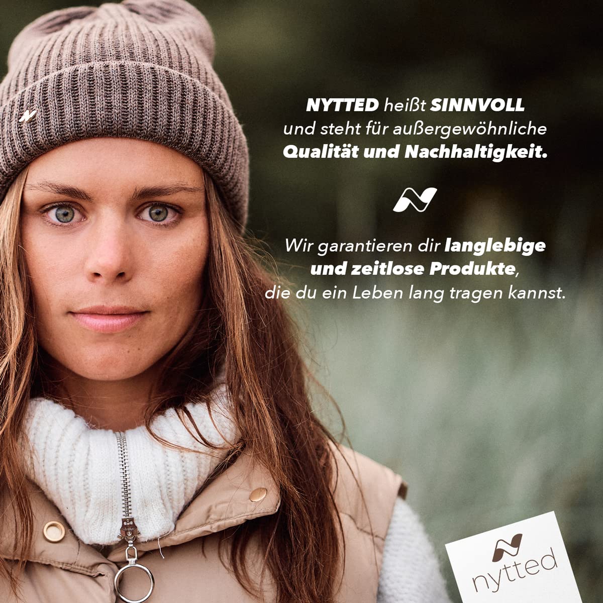 NYTTED® Merino Mütze - Made in Germany - 100% feinste Merinowolle - Wollmütze für Herbst & Winter - Unisex - Beanie für Damen & Herren - Warme Wintermütze - Merino Beanie