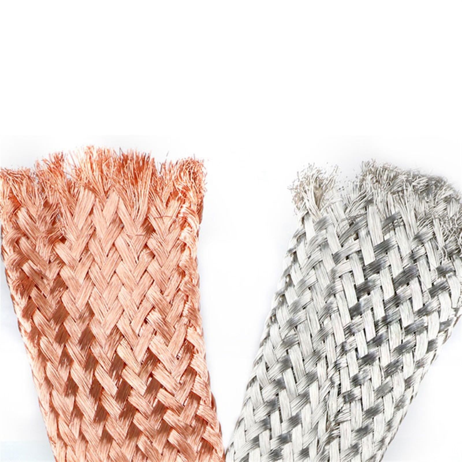 Cable, Cable de señal Alta flexibilidad, blindado, Cable Tierra Cobre Desnudo estañado, Cinta Trenzada conductora, Ancho 1,5 mm, 12, 4 y 20(Copper,20 Meters 5mm Width 2.5mm2)