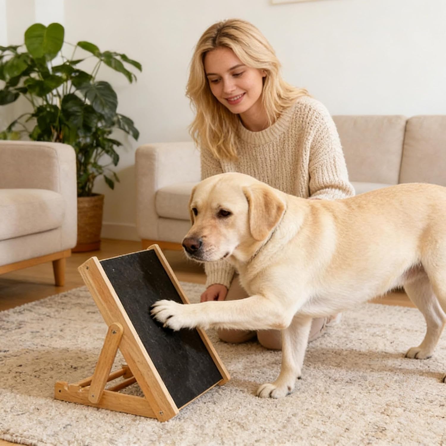 Dog Nail Scratch Pad - Adjustable Sandpaper Grinder, Multi-Functional Trimming Tool Alternative to Dog Nail Clippers and Pet Grinders Pet Nails Care for Dogs&Cats,Interactive Grooming Tool