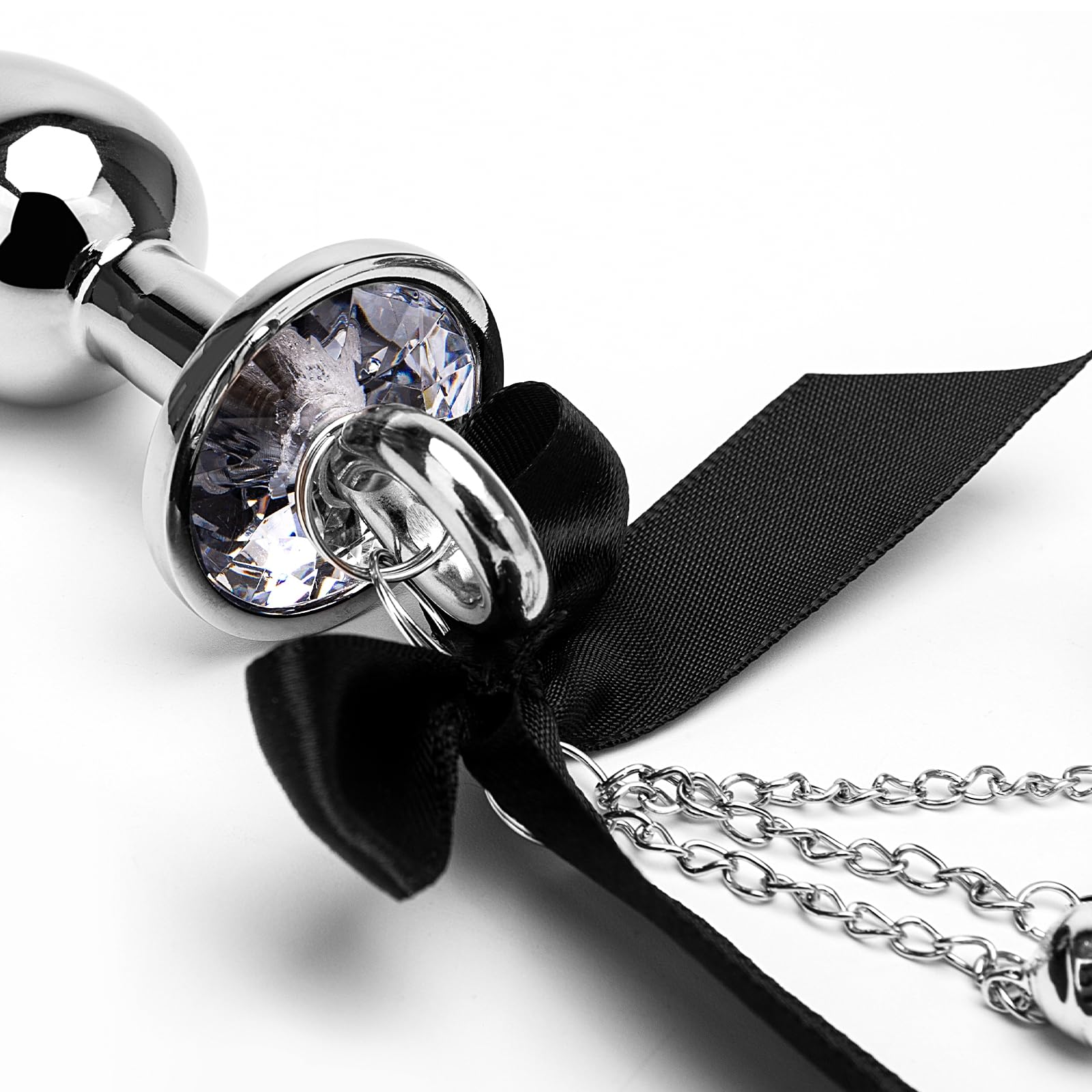 Luxury Stainless Steel Metal Anal Trainer Jewel Butt Plug SM Small Bell Adult Anal Plugs(M): A M