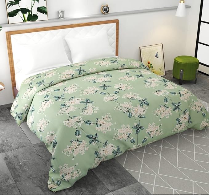 KIAAKSH Super Premium Quilt Cover Single Bed with Zipper Blanket / rajai / Comforter / Duvet Cover King Size Glace Cotton Warm Stuff (King Size Dohars, 60x90 Inches, A-SnglDuv07, 220)