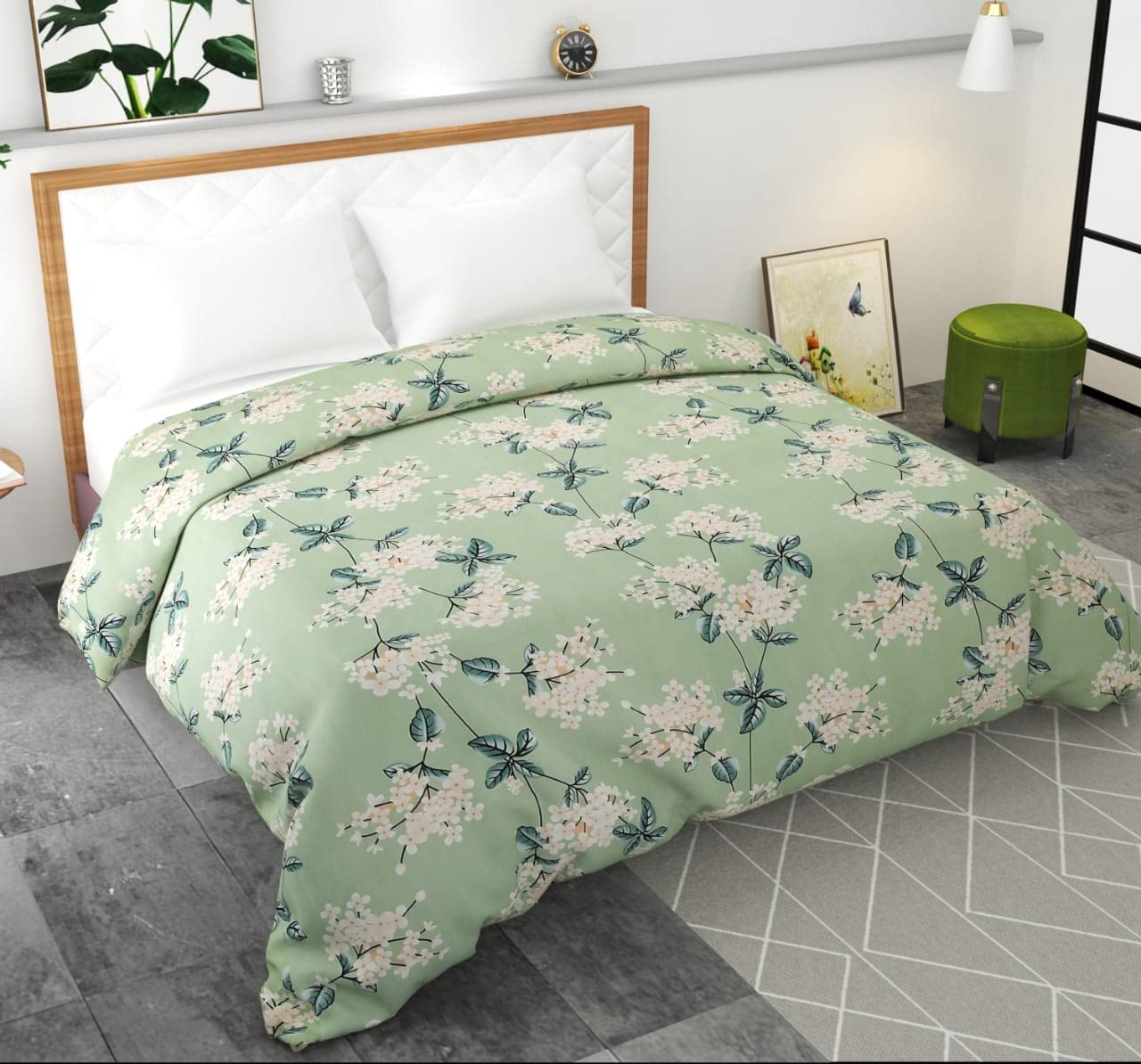 Super Premium Quilt Cover Single Bed with Zipper Blanket / rajai / Comforter / Duvet Cover King Size Glace Cotton Warm Stuff (King Size Dohars, 60x90 Inches, A-SnglDuv07, 220)-picture-18