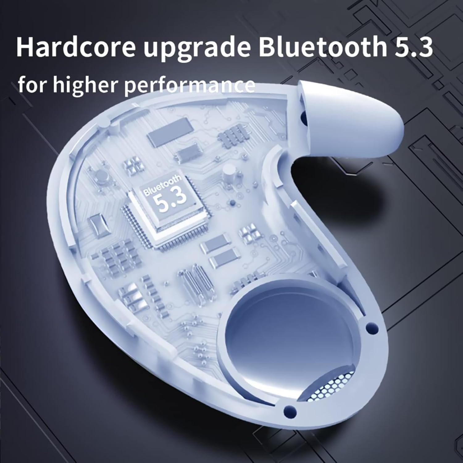 Side Sleep Earbuds, Invisible Sleep Wireless Earphone Built-in Mic, Bluetooth Earbuds with Type-C Fast Charging Case (Cool White)